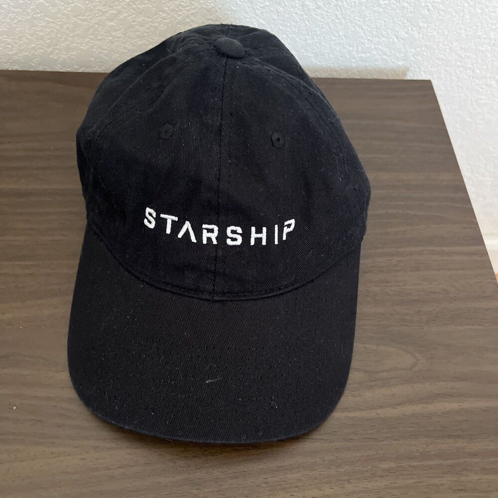 Tesla Starship Spacex Hat Black Logo Elon Musk Technology AI NASA Aerospace